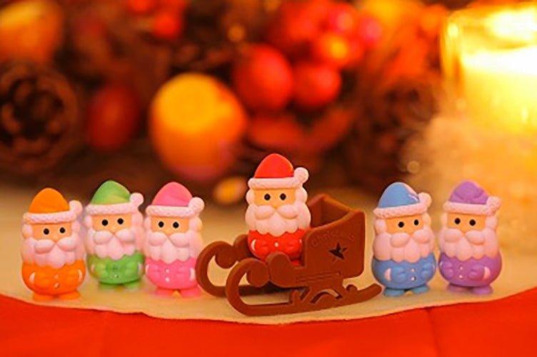 IWAKO ER-SAN001-A Christmas Santa Claus Series Creative Modeling Eraser Wipe Sled Santa Claus Random Shipment - CHL-STORE 