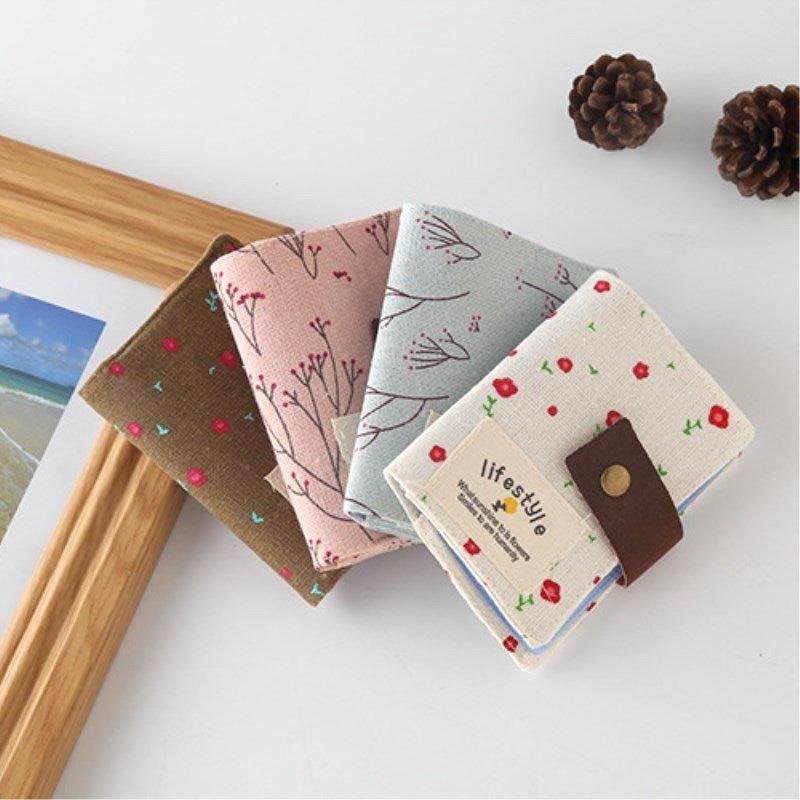 Japanese Pastoral Flowers Business Card Holder Portable Business Card Case Business Card Holder NP-070041 - CHL-STORE 