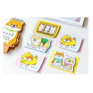 Japanese-style Cute Animal Hand-painted Shiba Inu Notes Note Paper Notes 50 pieces Per Book NP-HEZQI-501 - CHL-STORE 
