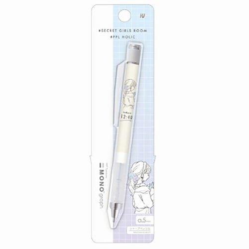 KAMIO x TOMBOW 20217 Japanese Gentle Color Girl Teddy Bear Heart Plaid Cursive 0.5MM Automatic Pencil Automatic Pen - CHL-STORE 