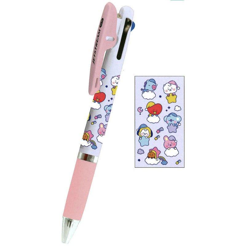 KAMIO x UNI 790455 JETSTREAM BT21 limited joint cute pink color 0.5MM three-color Ballpoint pen - CHL-STORE 