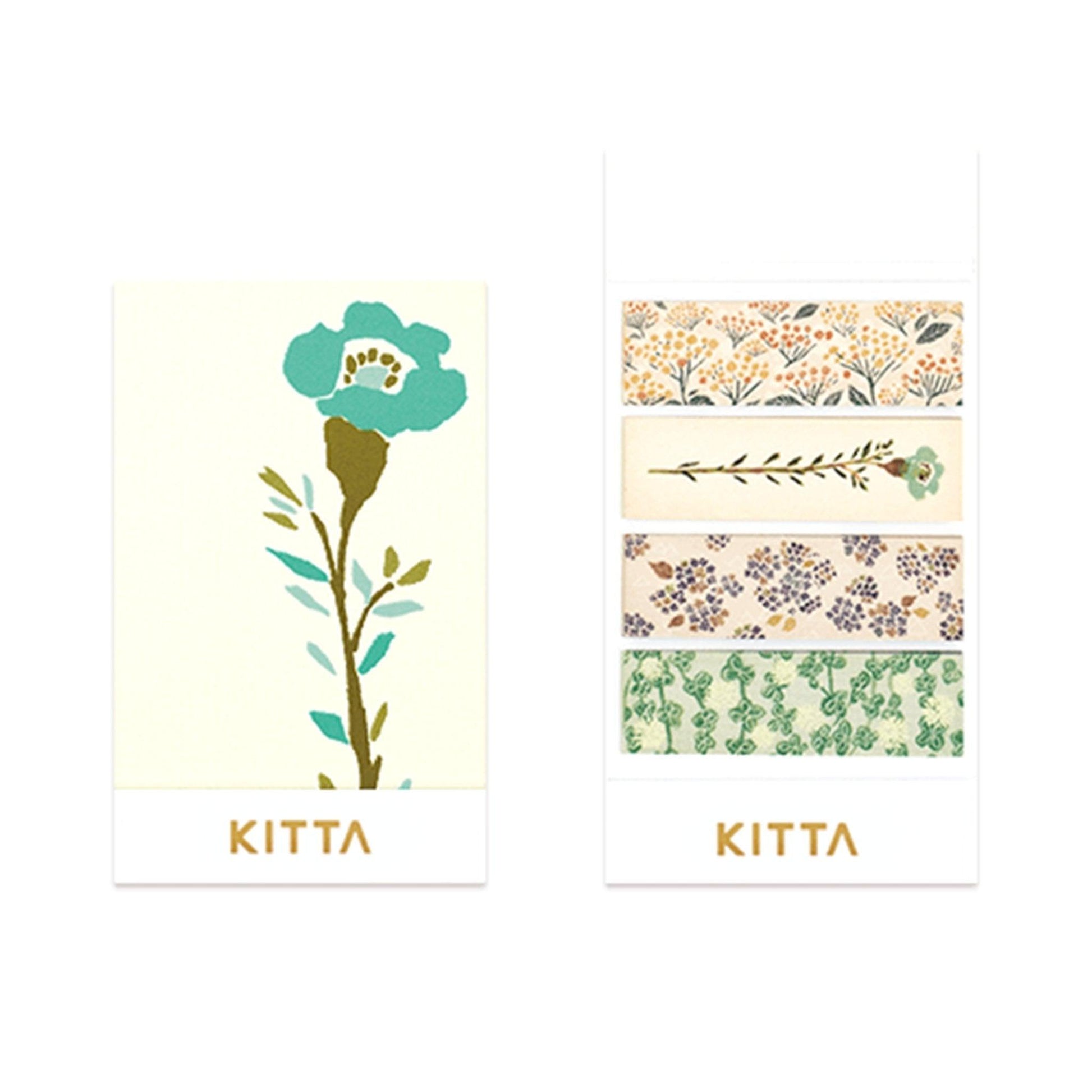 KING JIM KIT049 KITTA Masking Tape Flower 40 sheets Japanese paper note paper - CHL-STORE 