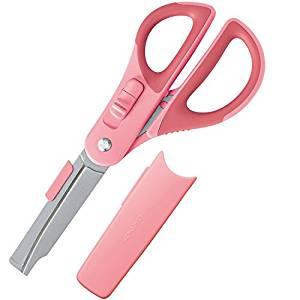 KOKUYO HASA-P410 Hakoake Dual-purpose functional scissors utility knife black blue pink - CHL-STORE 