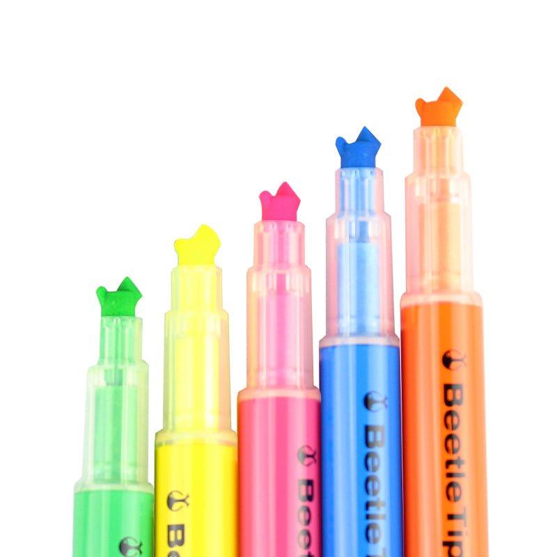 KOKUYO PM-L301-5S BeetleTip beetle highlighter 3 functions multi-angle 5 color set - CHL-STORE 