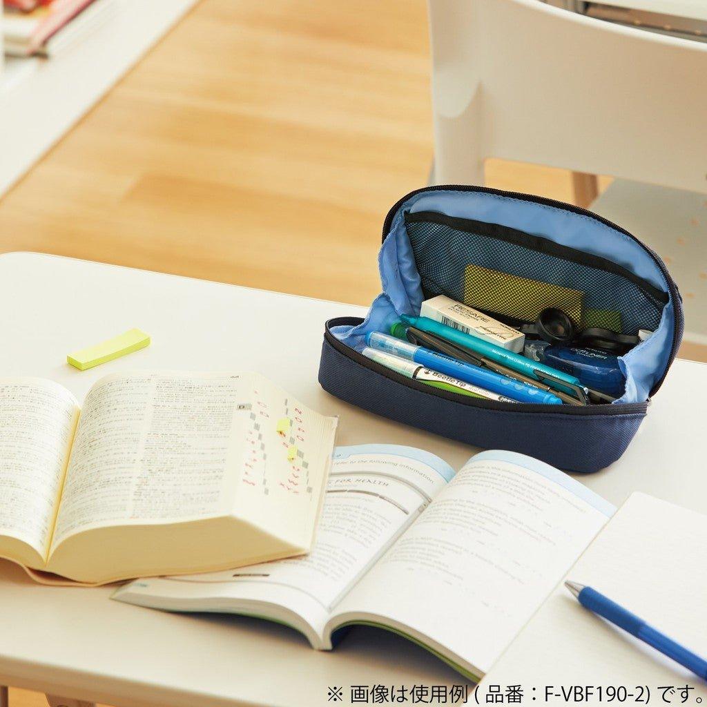 KOKUYO SHELLBRO F-VBF190 Large capacity pencil case pencil bag gray purple - CHL-STORE 