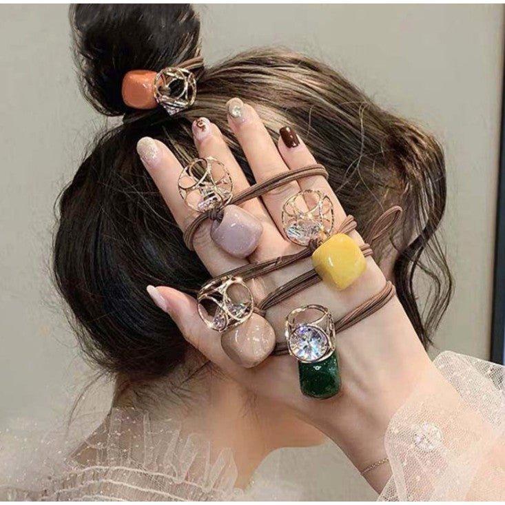 French original hair accessories OYONE PARIS hair accessories 2022 summer  surprise beaded hair ring ponytail ring 6 colors