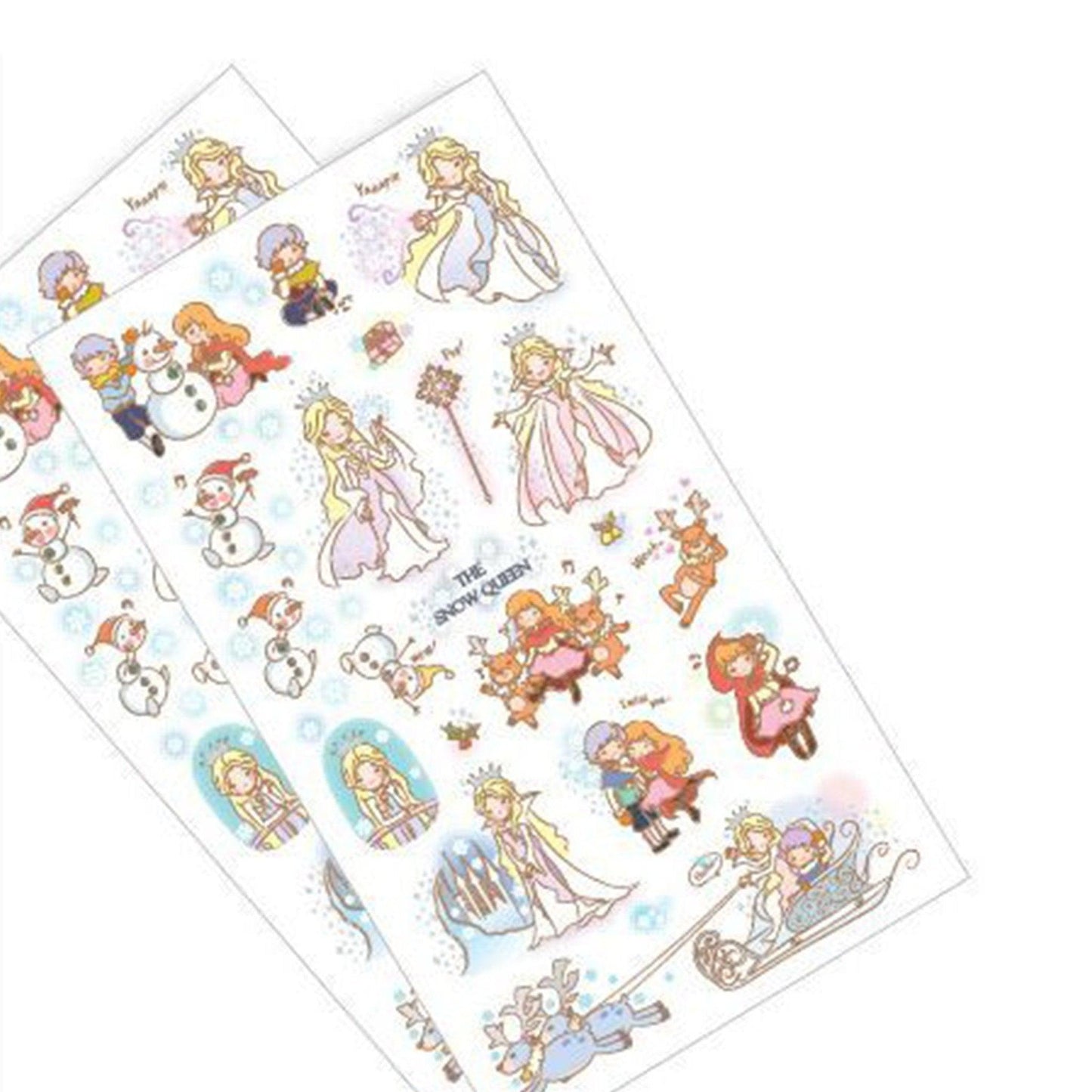 Korea Snow Queen Fantasy Hand Painting Transparent Waterproof PVC Stickers Waterproof Stickers Decorative Stickers Princess Stickers NP-HEZQF-019 - CHL-STORE 