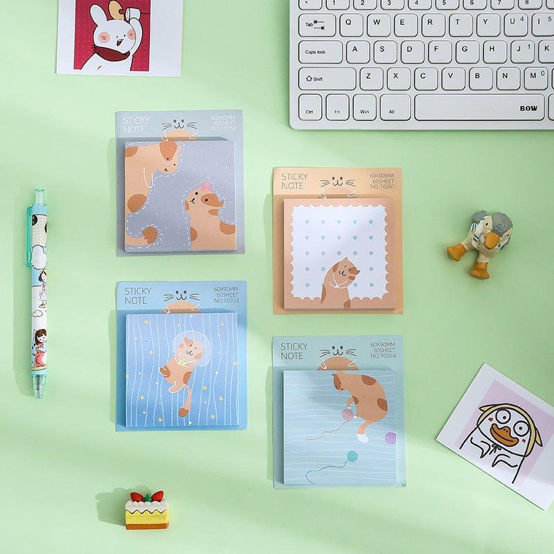 Korean Stationery Cat Illustration Cartoon Notes Cat Notes Cat and Sunset Series NP-000145 - CHL-STORE 