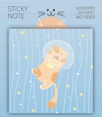 Korean Stationery Cat Illustration Cartoon Notes Cat Notes Cat and Sunset Series NP-000145 - CHL-STORE 