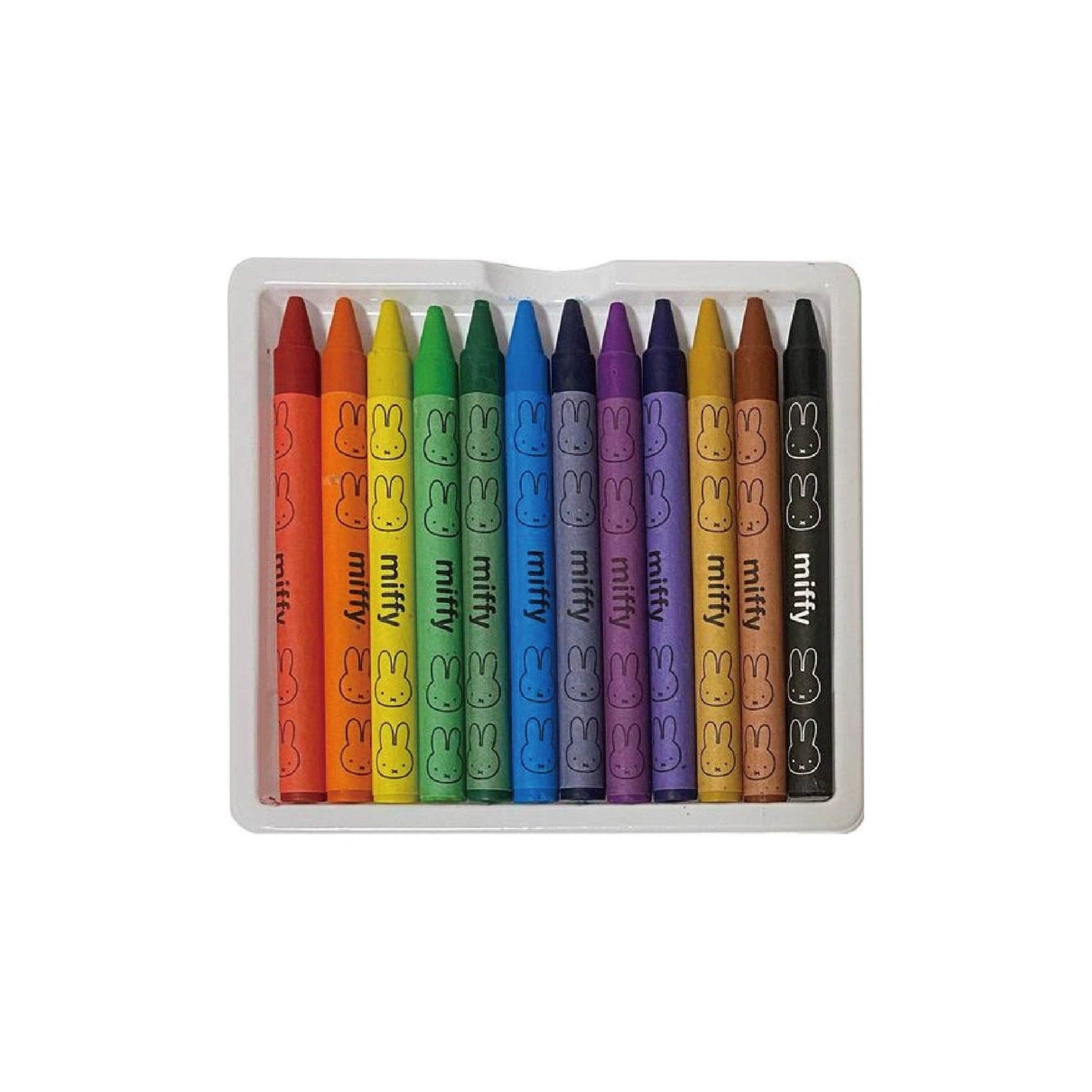 Kutsuwa MF657 Miffy Shape 12 Colors Crayon Set Mini Crayon Set Carton Packaging - CHL-STORE 