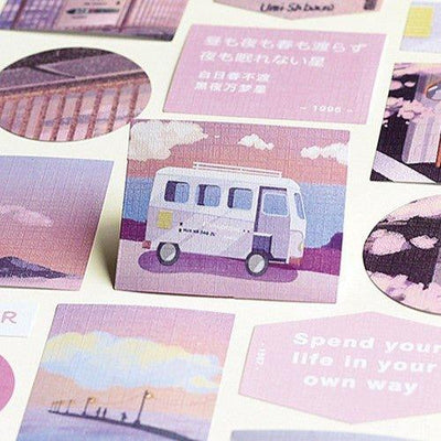 Letter lovers ins Japanese hand account decorative stickers Island Dream series 40 pieces NP-000076 - CHL-STORE 