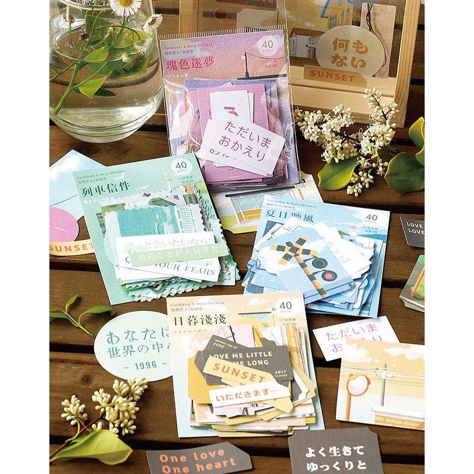 Letter lovers ins Japanese hand account decorative stickers Island Dream series 40 pieces NP-000076 - CHL-STORE 