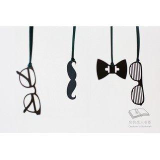Letter Lovers Spoof Gentlemen Glasses Beard Bow Ties Silhouette Series Funny Bookmarks Bookmarks NP-H7TAY-924 - CHL-STORE 