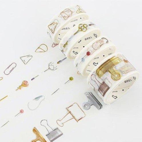 Lover of Letters Gold Assistant Stationery Series Handbook Notes Washi Tape Paper Tape NP-H7TAY-0310 - CHL-STORE 