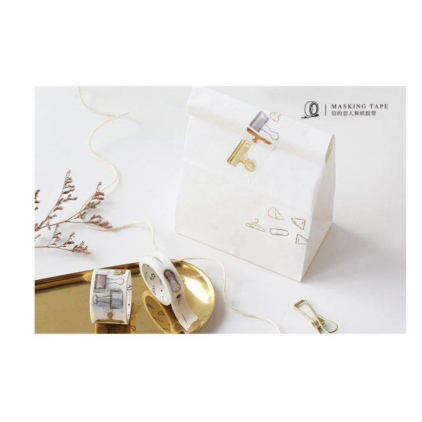 Lover of Letters Gold Assistant Stationery Series Handbook Notes Washi Tape Paper Tape NP-H7TAY-0310 - CHL-STORE 