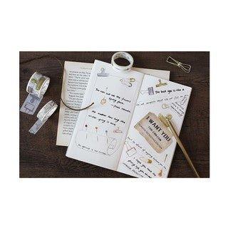 Lover of Letters Gold Assistant Stationery Series Handbook Notes Washi Tape Paper Tape NP-H7TAY-0310 - CHL-STORE 