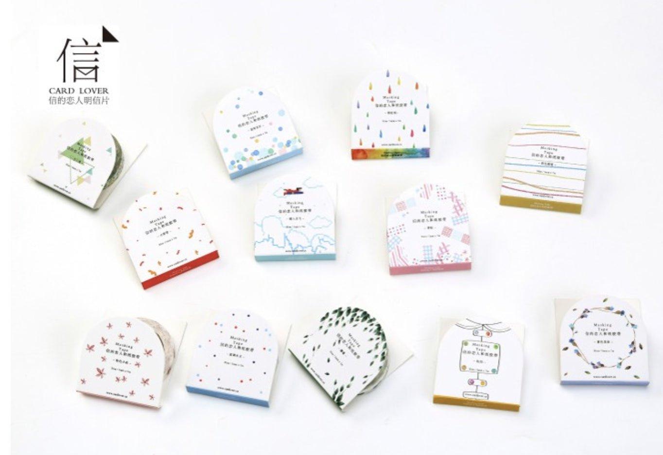 Lover of Letters Washi Tape Decorative Paper Tape Pocket Paper Tape Hand Painted Paper Tape Japanese Paper Tape Illustration Paper Tape - CHL-STORE 