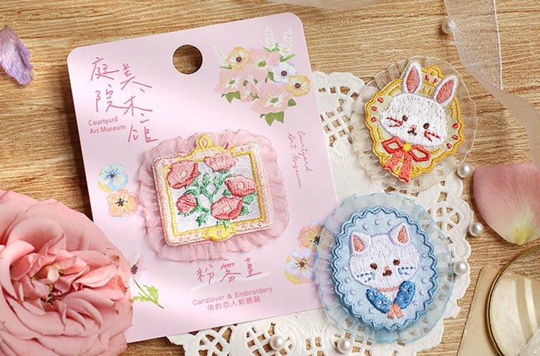 Lovers of Letters Garden Art Museum Series Dreamy Decorative Lace Embroidery Stickers NP-000064 - CHL-STORE 