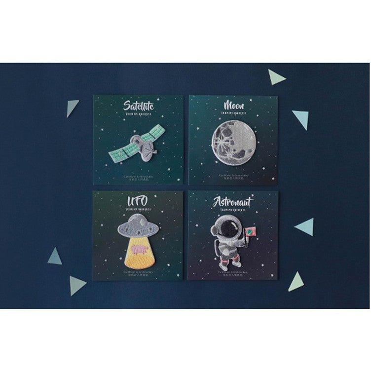 Lovers of Letters Vast Universe Series Embroidery Stickers Satellite UFO Decorative Sticker Patch Sticker NP-H7TAY-935 - CHL-STORE 
