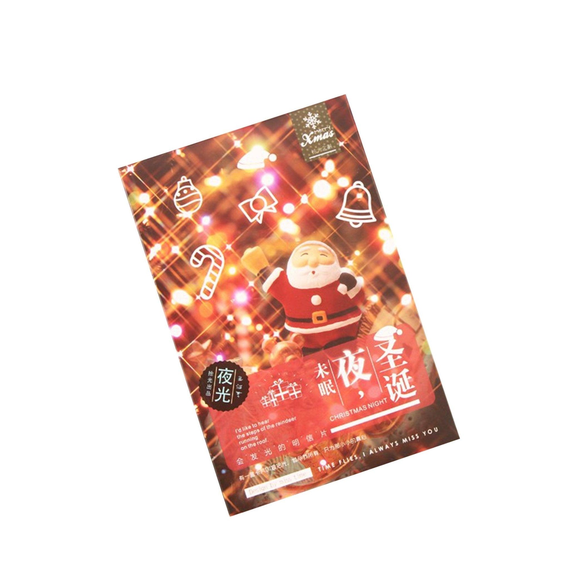 Luminous Christmas Eve Christmas Snowflakes Christmas Item Festive Season 2 Postcard Card 30 Sheets NP-H7TGI-502 - CHL-STORE 