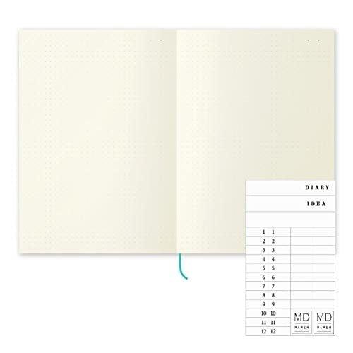 MIDORI 1525 MD Notebook Journal A5 Notepad Life Record Green Frame Square Eye Grid - CHL-STORE 