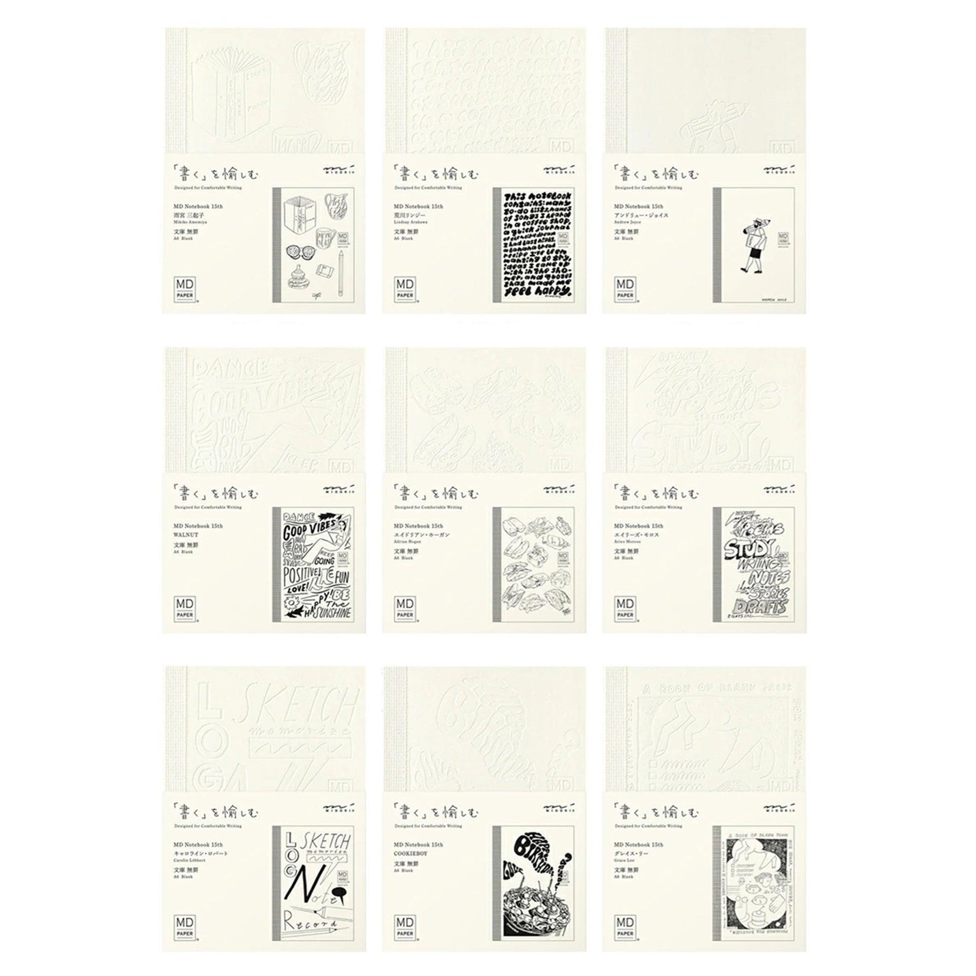 MIDORI MD 15TH ANNIVERSARY LIMITED EDITION JOINT NAME NOTEBOOK BLANK PAGE 15 BOOKS 15314006 - CHL-STORE 