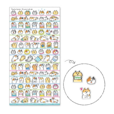 MIND WAVE 77729 GoRoGoRo NYANSUKE Cat Sticker Meow Sticker - CHL-STORE 