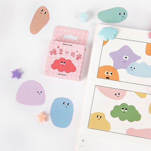 Momo jelly beans cute 46 pieces into stickers decorative stickers self-adhesive boxed stickers NP-000095 - CHL-STORE 