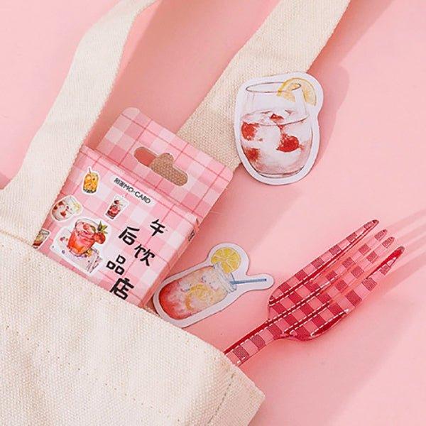 Momo Sticker DIY Boxed Stickers Afternoon Drink Shop Dessert Shape 45pcs NP-000170 - CHL-STORE 