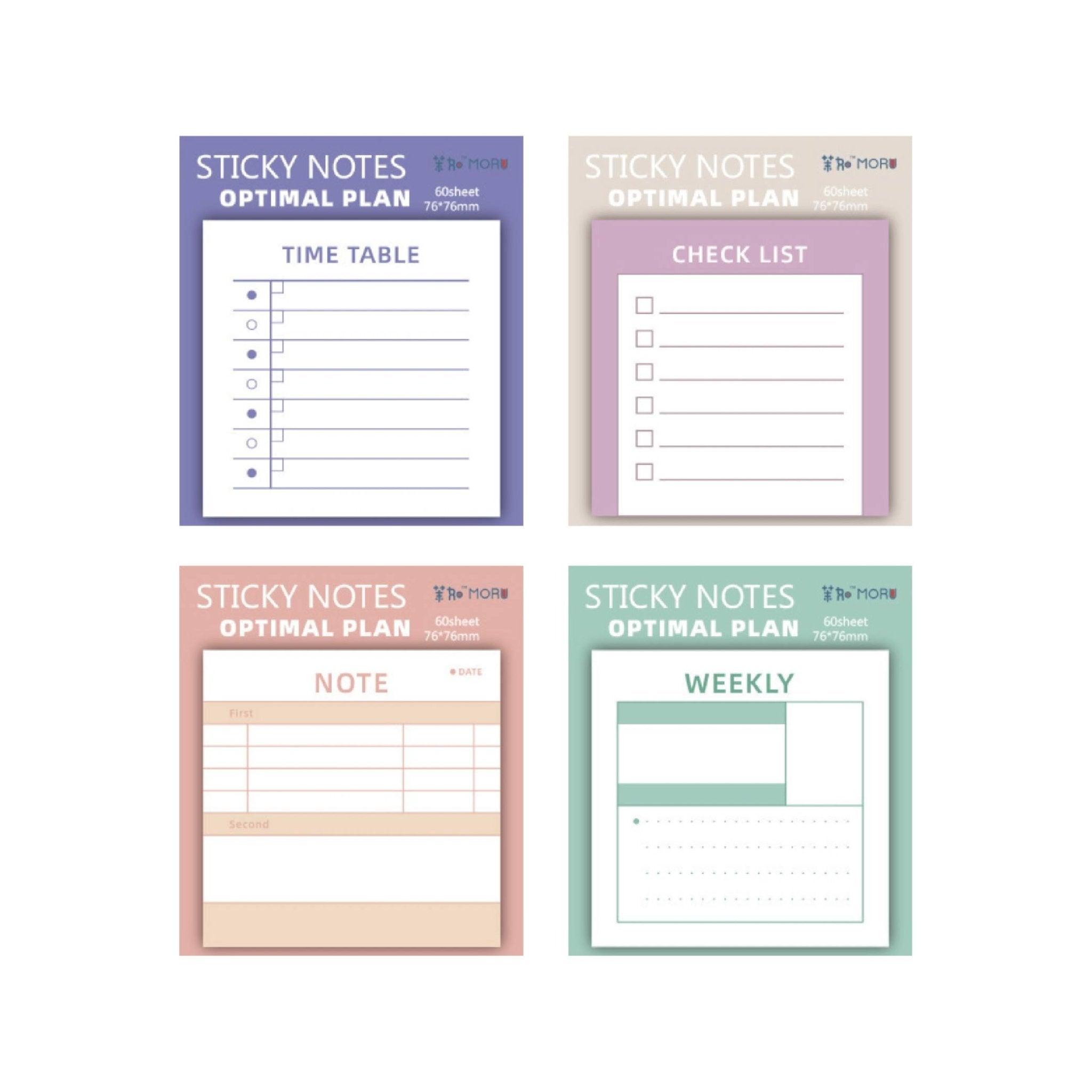 Moru Notes Colorful Memo Notes - Compact and Lightweight – CHL-STORE