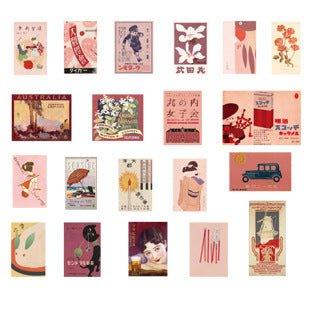 Japanese Retro Style Decorative Stickers - Vintage Charm for