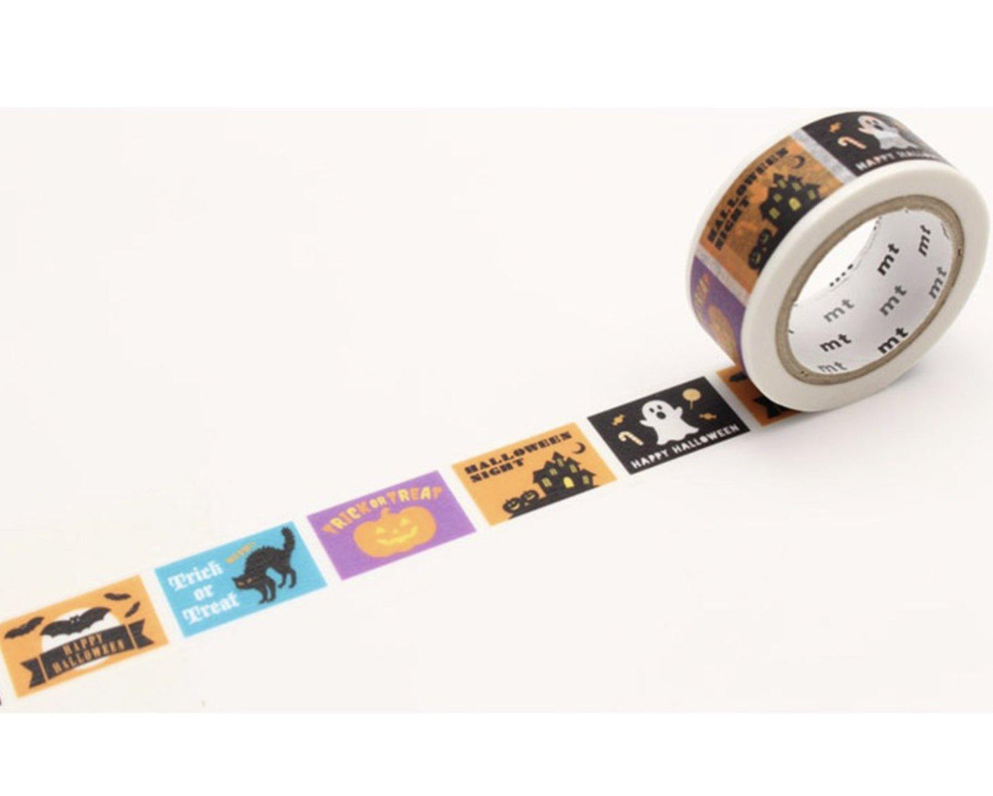 MT MTHALL09 washi tape Halloween limited edition Halloween logo pumpkin ghost orange black cat - CHL-STORE 