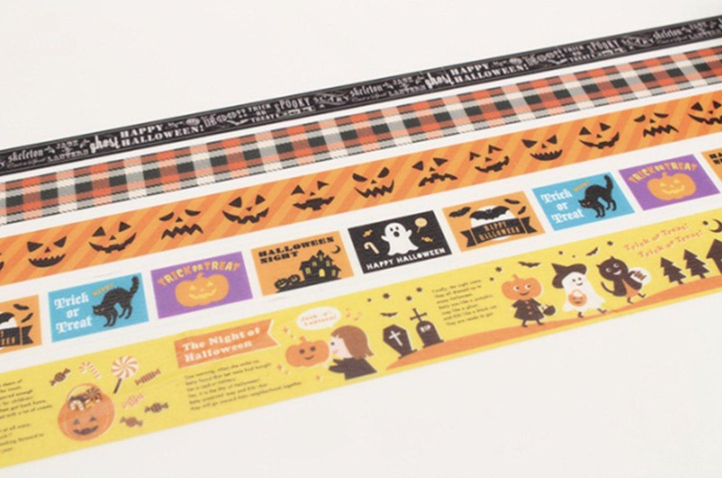 MT MTHALL09 washi tape Halloween limited edition Halloween logo pumpkin ghost orange black cat - CHL-STORE 