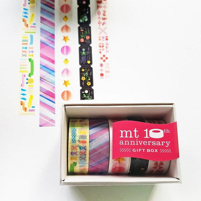 MT Washi Tape Masking Tape Paper Tape 10th Anniversary 5 Pack MT05G009 15mm*7m Decorative Tape Pocket Tape - CHL-STORE 