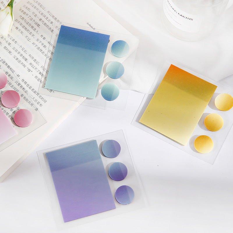 Mu dyeing PET waterproof and transparent note set Four Seasons cute series Gradient note set NP-000158 - CHL-STORE 