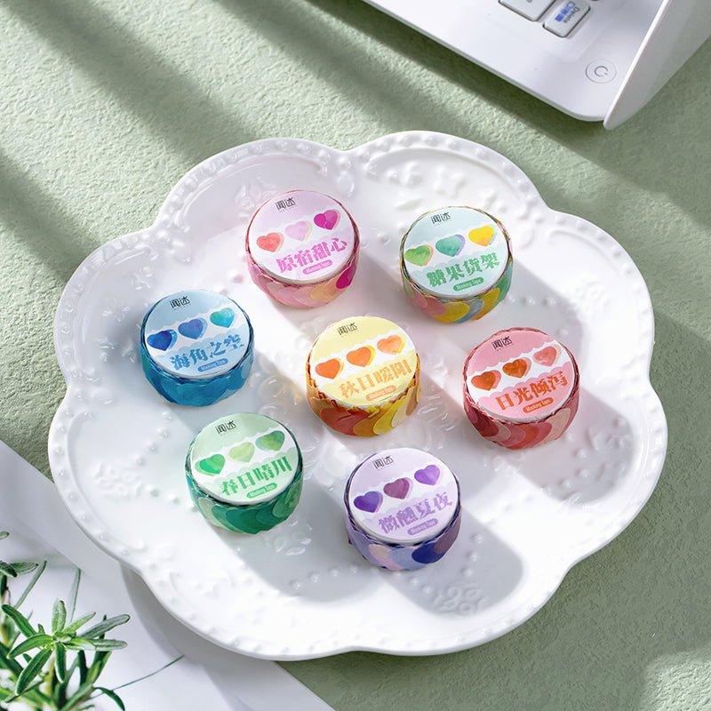 Narrative Washi Tape Rainbow Fruit Tea Series Special-shaped Collage Tearable Tape Rendering Love 100pcs NP-000092 - CHL-STORE 