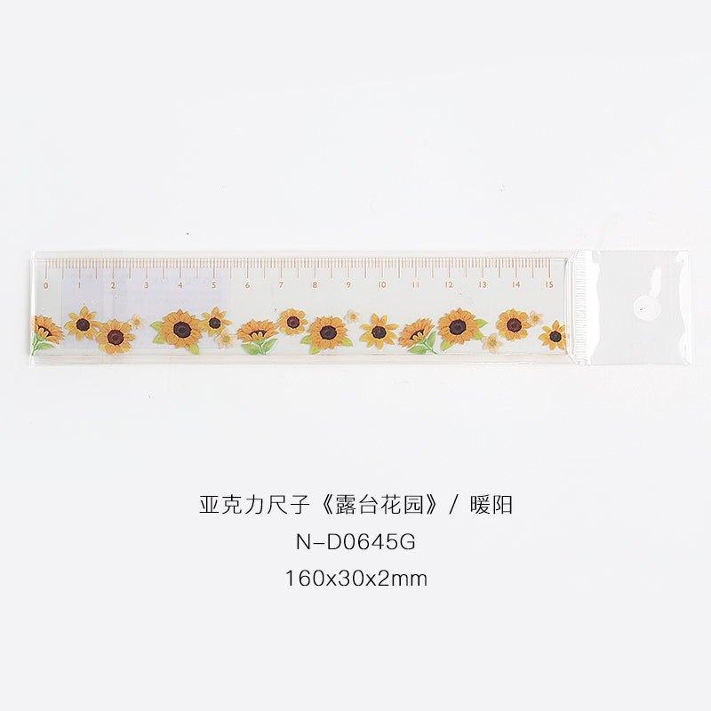 NOTE FOR Acrylic Ruler Terrace Garden Series Flower Ruler NP-070038 - CHL-STORE 