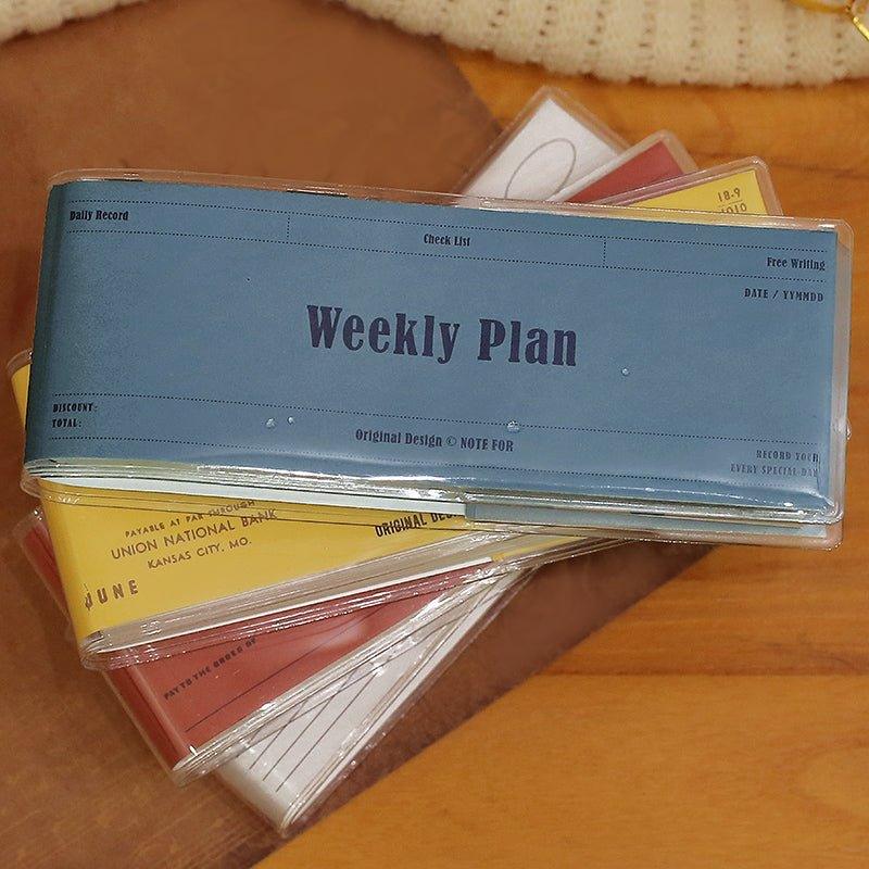 NOTE FOR creative mini weekly plan weekly plan plastic sleeve book NP-030060 - CHL-STORE 