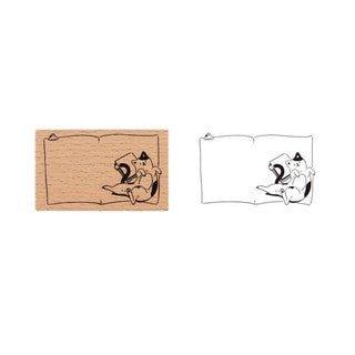 NOTE FOR Meow infested series Hand-painted cat dialog grid wooden seal NP-H7TAY-628 - CHL-STORE 