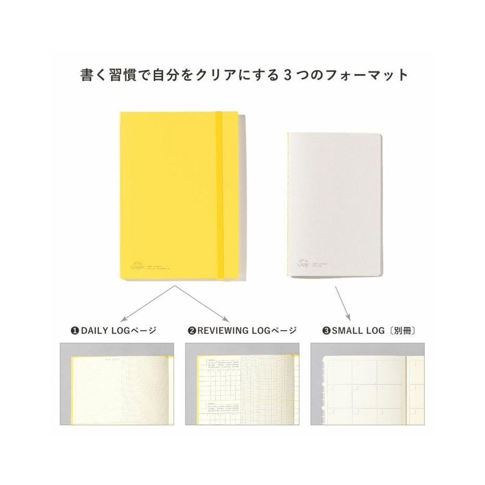 Notebook IROHA SUNNY LOG NOTE Record Pocket Account Life Texture Calendar Information Office School Student Writing Diary Mood LSL-0 - CHL-STORE 