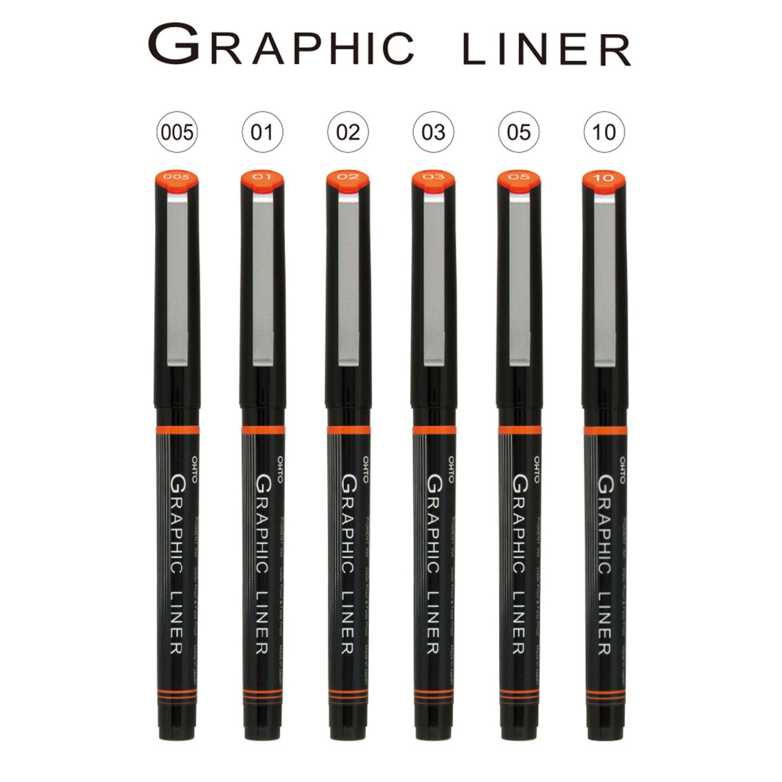 OHTO Graphic Liner Needle Point Black Ink Drawing Pen CHLSTORE