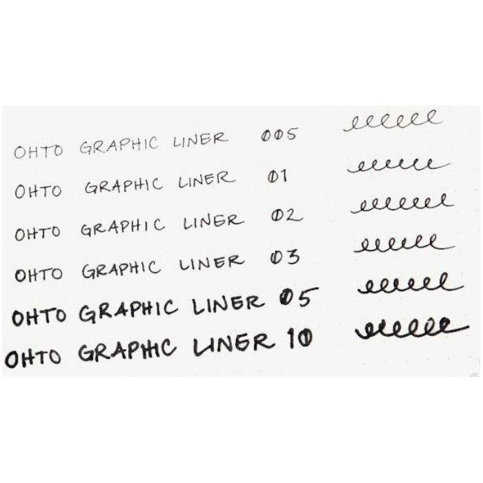 OHTO GRAPHIC LINER NEEDLE POINT WATER-BASED BLACK INK DRAWING PEN - CHL-STORE 