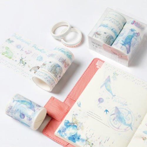 Old time hand account must-have hand-made decorative paper tape 7 rolls set combination NP-000060 - CHL-STORE 