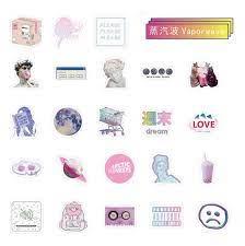 Original American spoof street vaporwave stickers stickers decorative stickers 46 pieces NP-H7TIW-007 - CHL-STORE 