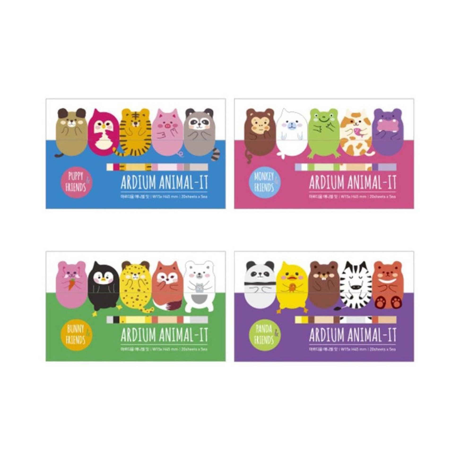 Original Cute Chubby long Shape 5 Kinds of Animals Storage Label Stickers Notes Sticky Notes Random Shippment NP-H7TGW-003 - CHL-STORE 