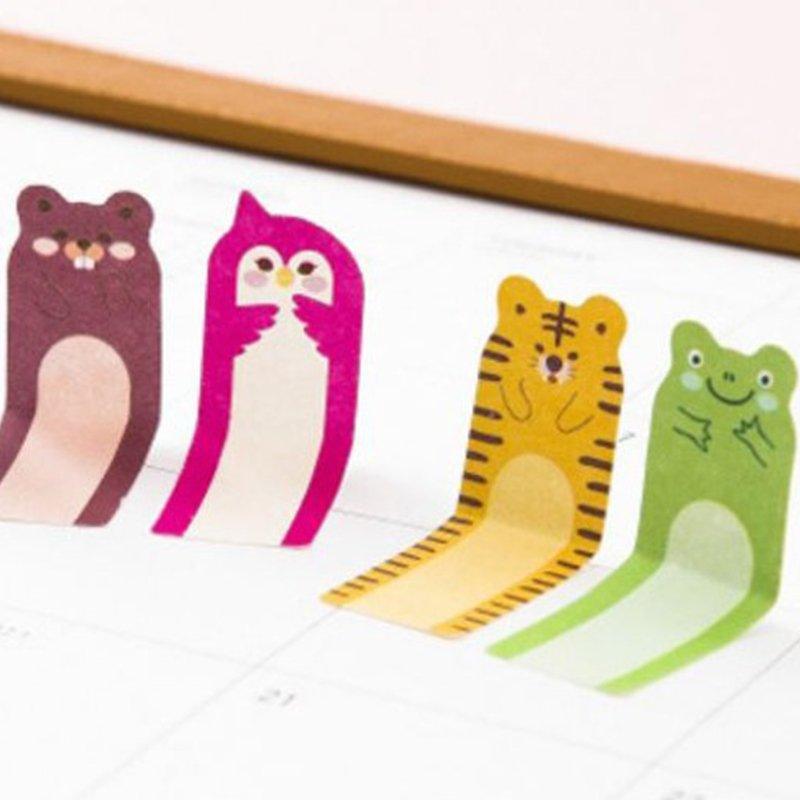 Original Cute Chubby long Shape 5 Kinds of Animals Storage Label Stickers Notes Sticky Notes Random Shippment NP-H7TGW-003 - CHL-STORE 