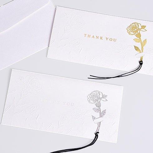 Original Embossed Bronzing Rose Bookmark Greeting Card NP-030031 - CHL-STORE 