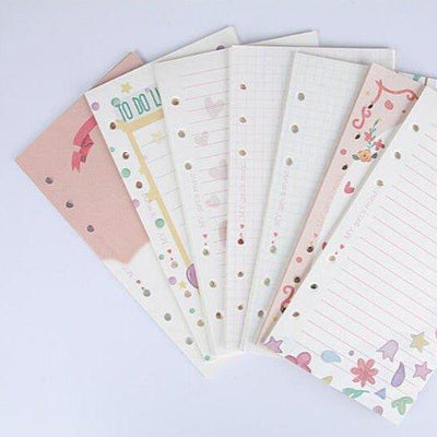 Original Fantasy Girl Heart Pink Color 6-hole Inner Set Color Inner Inner Page Notes Notebook A5 A6 NP-H7TWG-502 - CHL-STORE 
