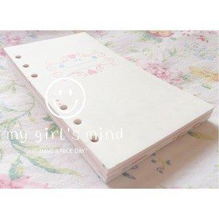Original Fantasy Girl Heart Pink Color 6-hole Inner Set Color Inner Inner Page Notes Notebook A5 A6 NP-H7TWG-502 - CHL-STORE 