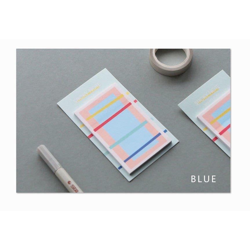 Original Geometric Simple Line Candy Color Long Message Paper Sticky Notes NP-H7TAY-0326 - CHL-STORE 